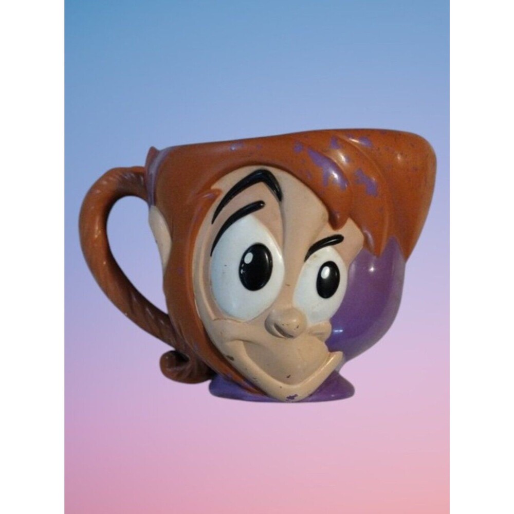 Vintage Abu Character Plastic Mug from Aladdin's Disney Movie